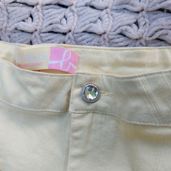 Vtg Y2K Yellow Denim by bebe - Picture 4 of 9